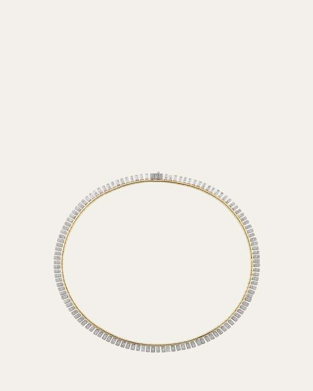 18K Yellow Gold Fringe Necklace with Diamonds